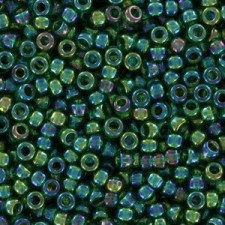 Miyuki rocailles Perlen 11/0 - Transparent green ab 11-179